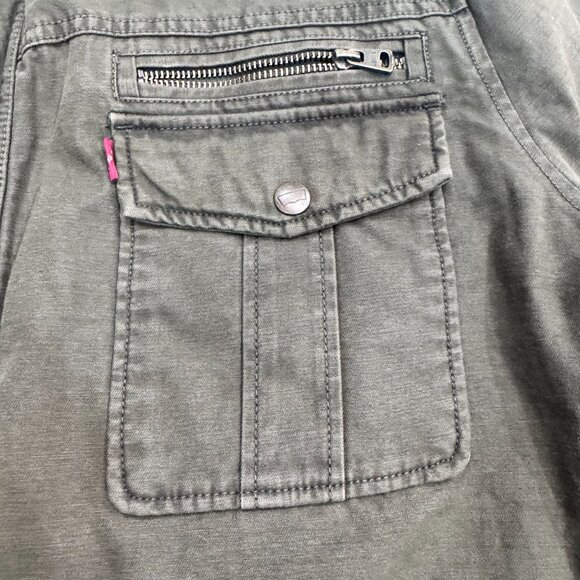 NWT Levi's Canvas Winter Quilted Lined Jacket Green Military Style Men's XXL - Picture 4 of 11